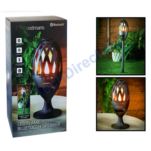 Goodmans New Goodmans LED Flame Bluetooth Speaker For Indoor & Outdoor Use