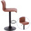 Light Brown Adjustable Set of 2 Bar Stools UK Modern Design Best 4