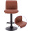Light Brown Adjustable Set of 2 Bar Stools UK Modern Design Best 5