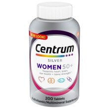 Centrum Silver Women 50+ Multivitamin & Multimineral (200 Ct) with Vitamin D3, Calcium & Zinc – Supports Heart, Brain & Eyes