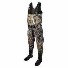 (Foot Size UK9) Dirt Boot Mallard Marsh Camo Neoprene Chest Waders 100% Waterproof Coarse Fishing Muck Wader