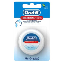Oral-B EssentialFloss Cavity Defense Dental Floss, Mint, 50 M