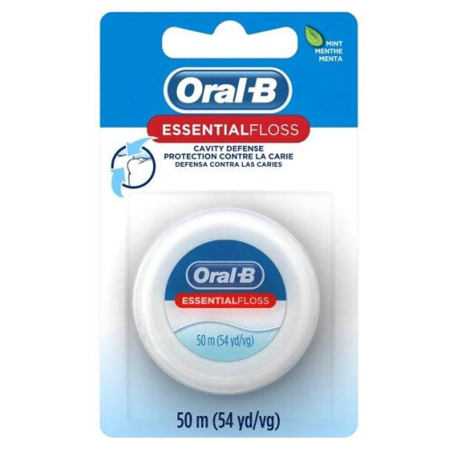 Oral-B Oral-B EssentialFloss Cavity Defense Dental Floss, Mint, 50 M
