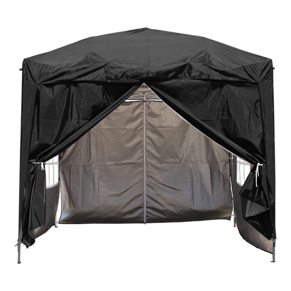(2.5x2.5M, Black) Greenbay Garden Pop Up Gazebo Party Tent Folding Wedding Canopy With Carrying Bag