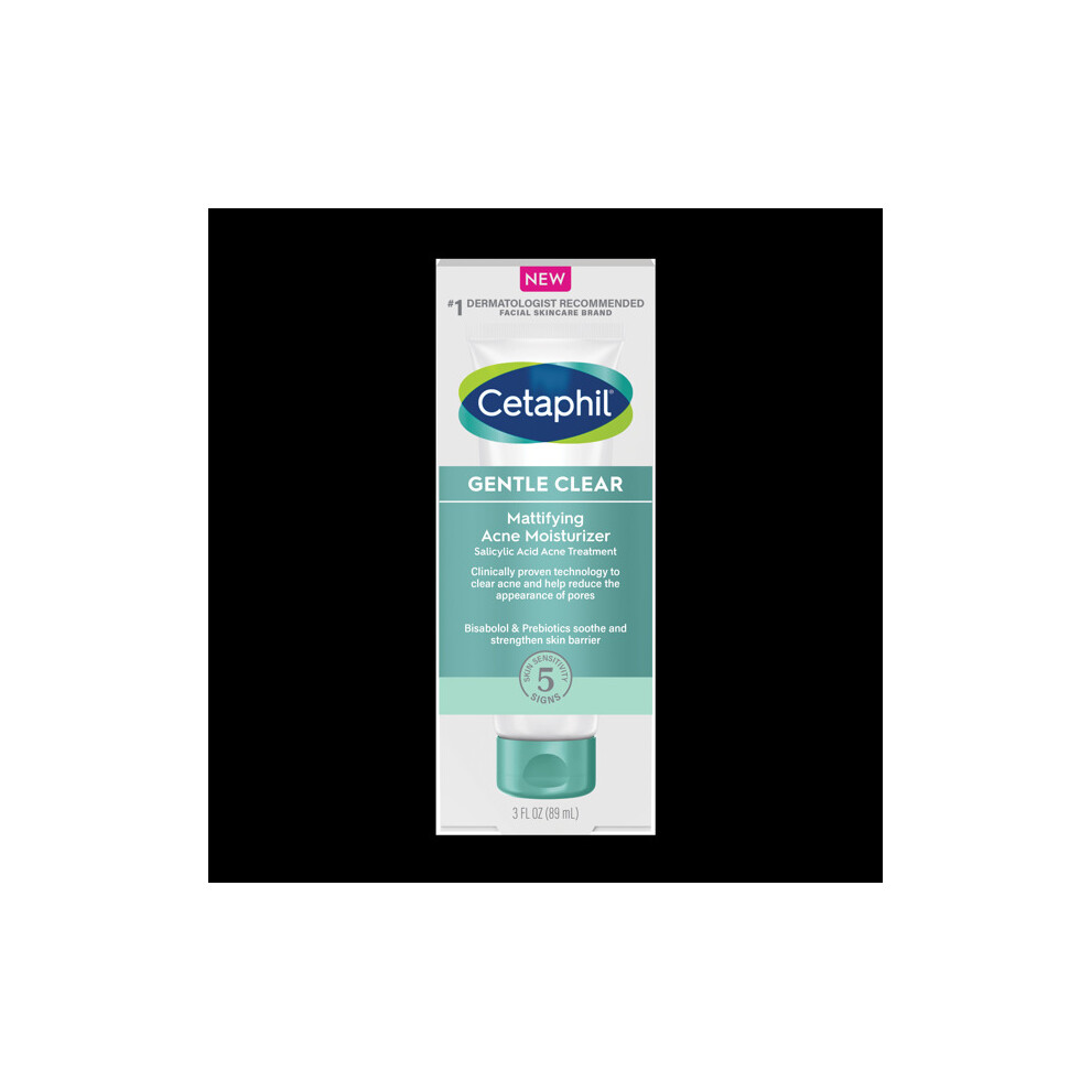 Cetaphil Face Moisturizer, Gentle Clear Mattifying Acne Moisturizer Skin Care for Sensitive Skin, 3 oz