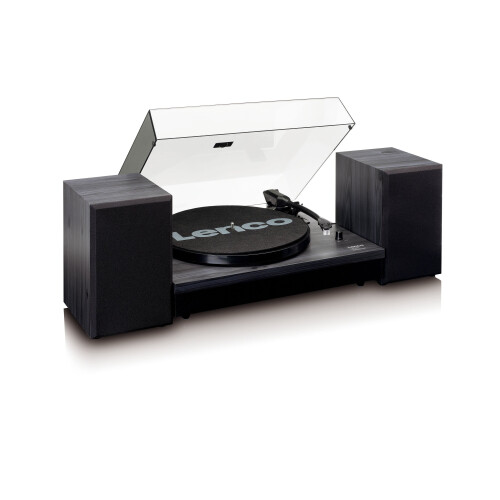 Lenco LS-300 Turntable With Speakers (Black)