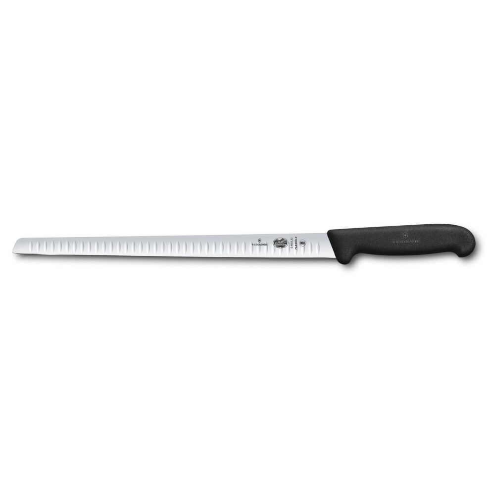 Victorinox Fibrox Collection Salmon Knife 30cm Fluted Edge (Black)