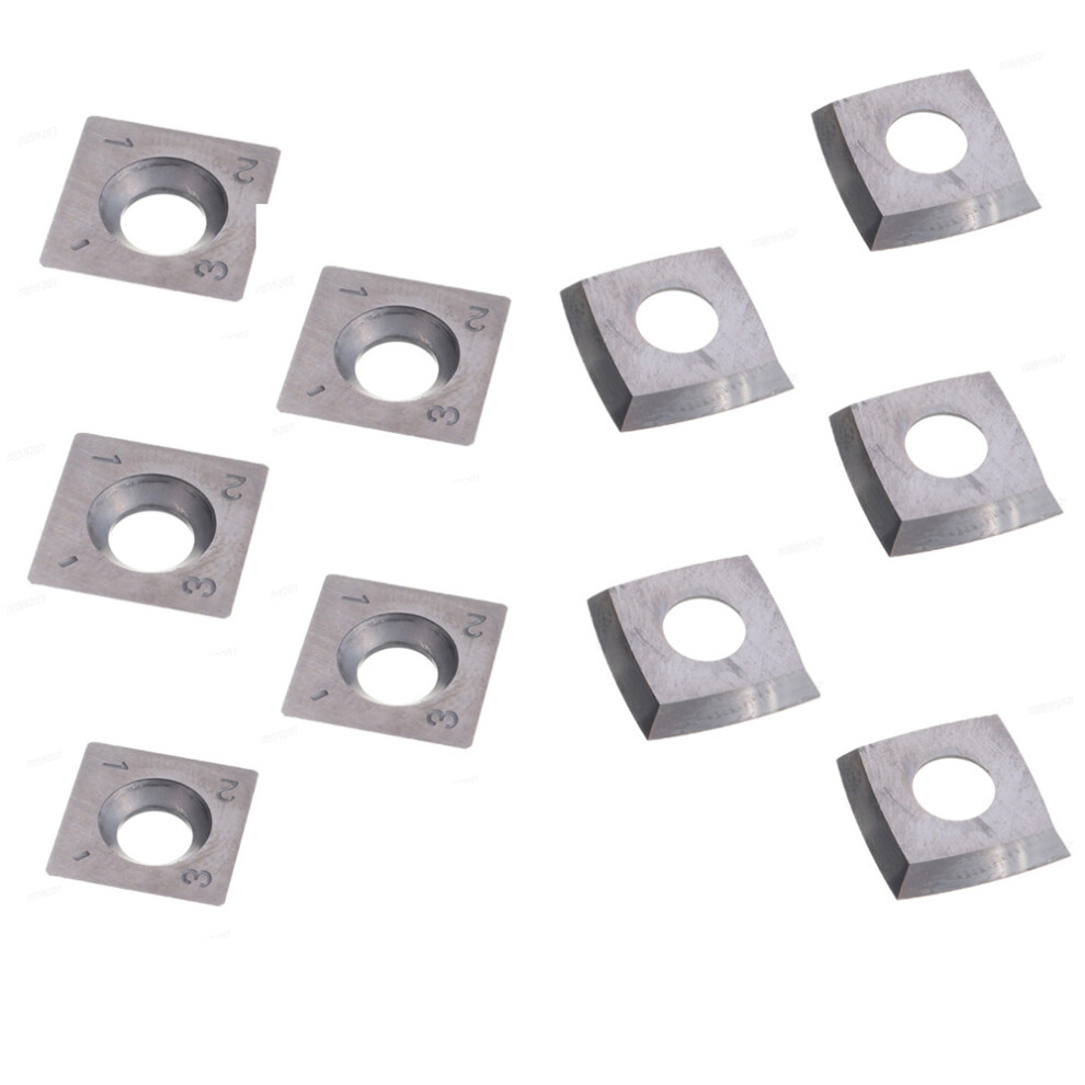 10Pcs Carbide Inserts Cutter Set Including 5Pcs Square And 5Pcs Square Round Blades For Insert Scraper Glue Scraper 6112212031360