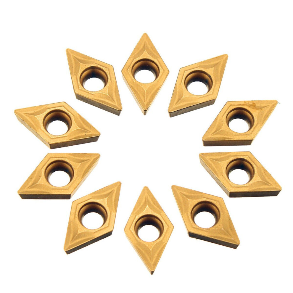 10Pcs Dcmt070204 Carbide Insert Dcmt 0702 Cutter For For Sdncn Turning Tool Holder 3654659400451