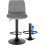 Light Grey Adjustable Set of 2 Bar Stools UK Modern Design Best 3