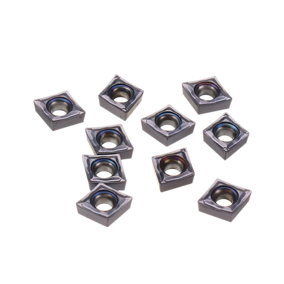 10pcs CCMT060204-SM Carbide Insert for SCLCR Turning Tool Holder