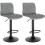 Light Grey Adjustable Set of 2 Bar Stools UK Modern Design Best 2