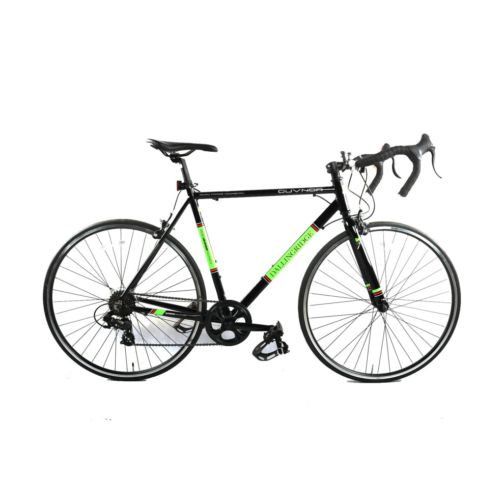 (59cm) Dallingridge Guvnor Adults Road Bike - Black/Lime-image-OPC-P975MVW-NEW