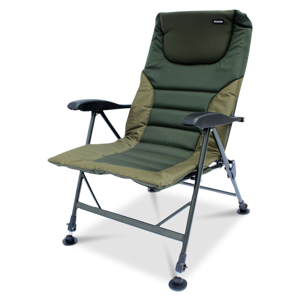Abode Airlite Alloy Padded Easy-Arm Carp Fishing Camping Recliner Chair