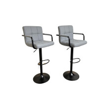 (Grey) Hampton & Stewart Swival Bar Stool Set of 2