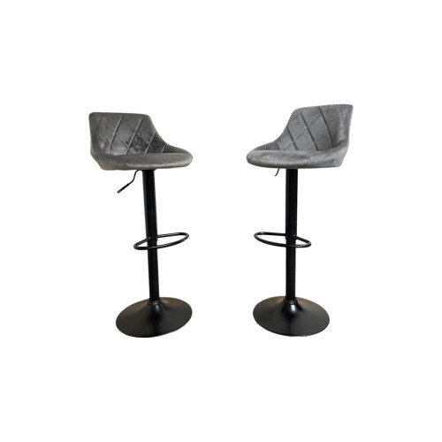 (Grey) Hampton & Stewart Luxurious  Bar Stools Set Of 2