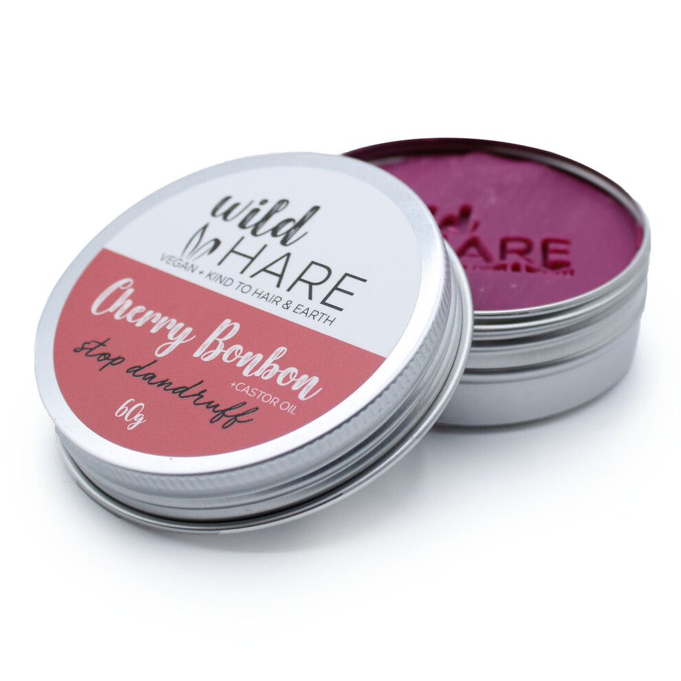 Wild Hare Solid Shampoo Bar 60G - Cherry Bonbon Anti Dandruff Vegan Eco Friendly
