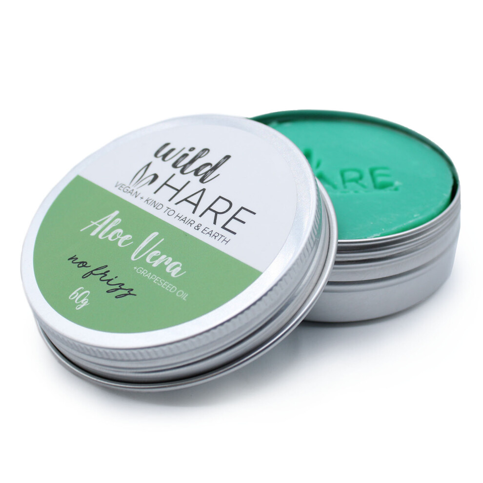 Wild Hare Solid Shampoo Bar 60G - Aloe Vera No Frizz Hair Vegan Eco Friendly