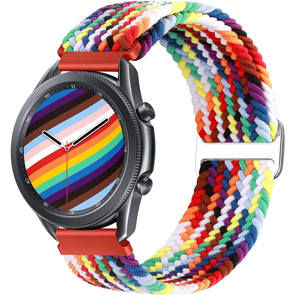 For Samsung Galaxy Watch 3 / Gear S3 Nylon Elastic Strap Band 22Mm Multicoloured 9183850350080