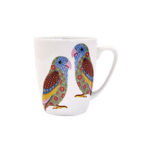 (Love Birds) Queens by Churchill Paradise Bird Coffee Mug Tea Cups 400ml