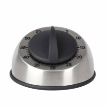 Salter Mechanical Kitchen Timer Stainless Steel 60 Minute Easy Grip Wind Up Dial