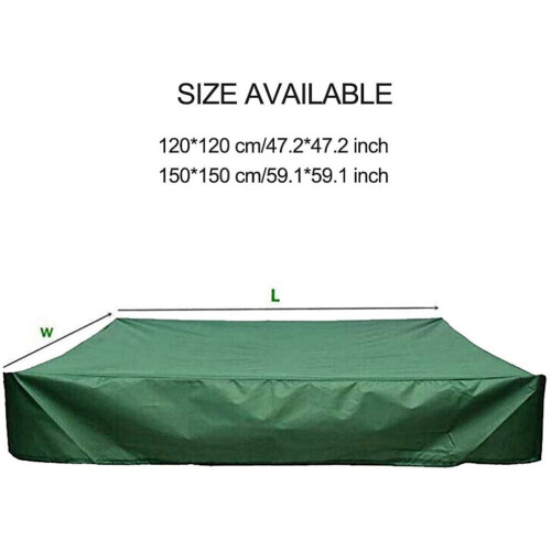 (150 x 150cm) Sandpit Cover Square Waterproof Sandbox Cover+Bag 2