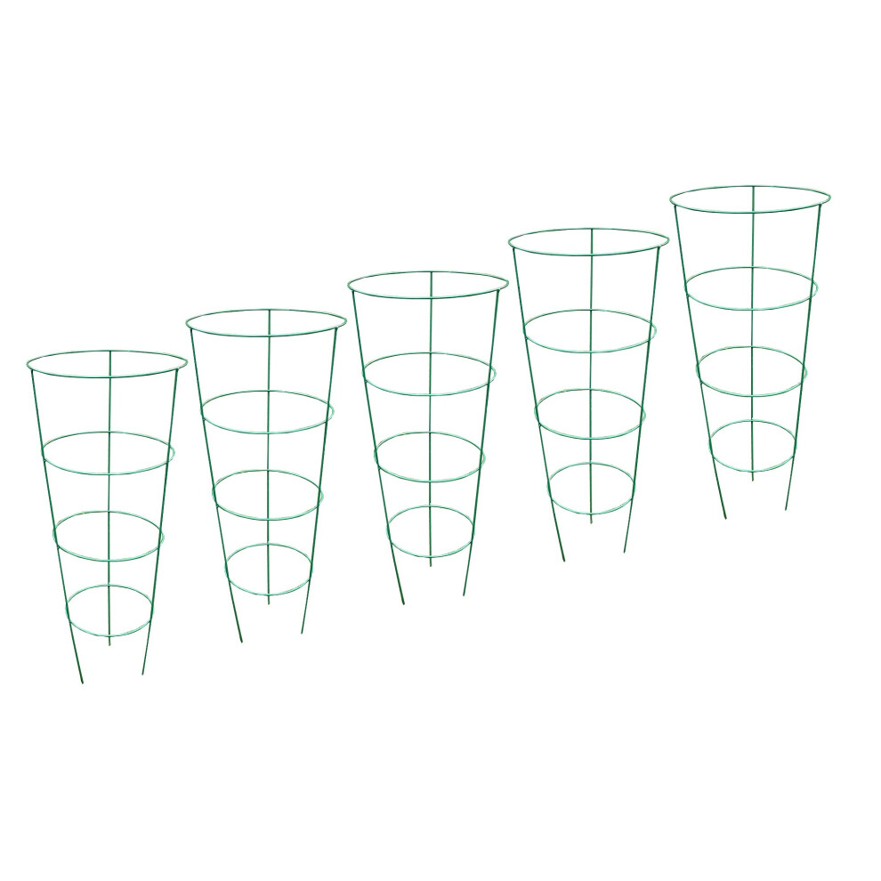 Pack of 5 Conical Garden Plant Support Rings (75cm)