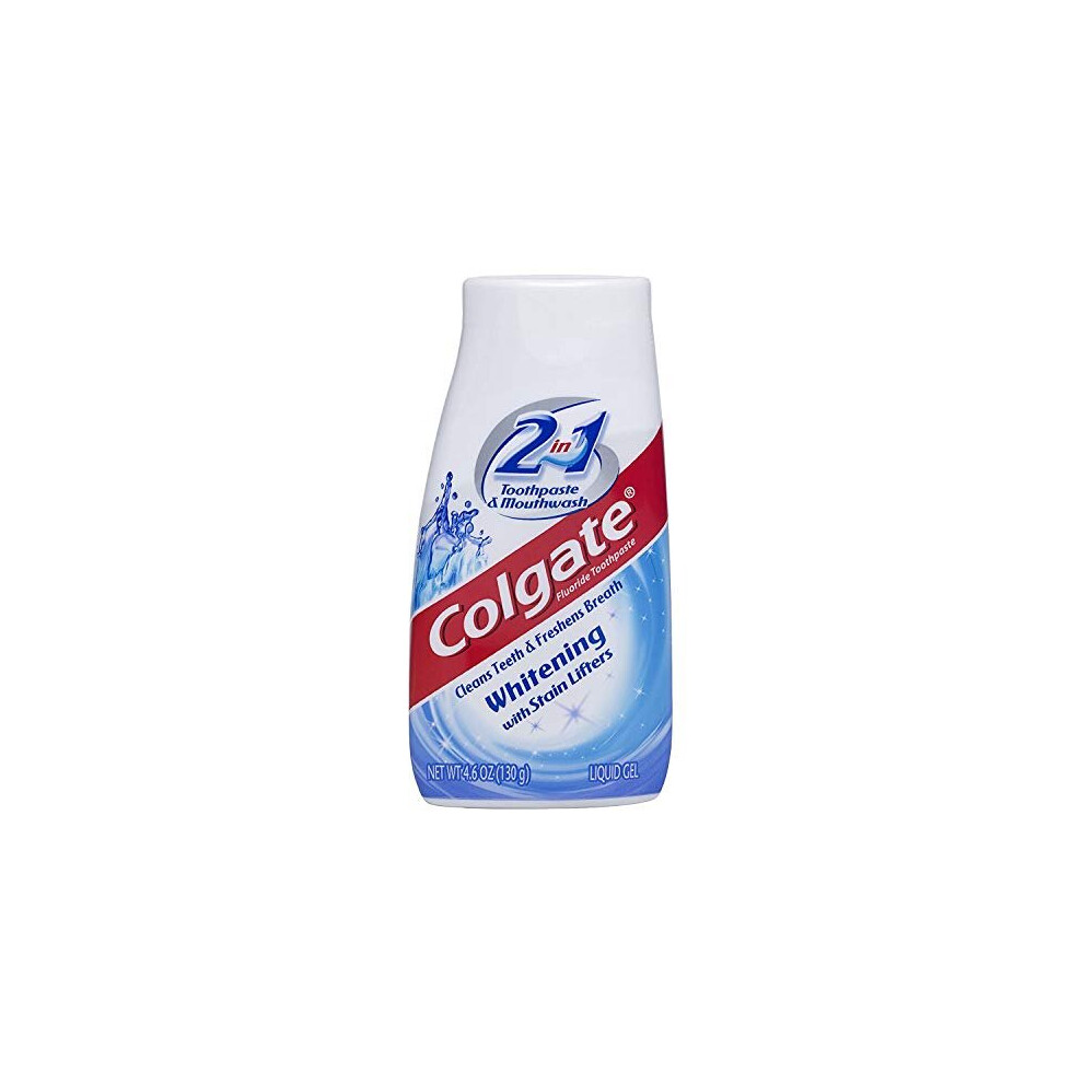 Colgate 2-In-1 Toothpaste And Mouthwash, Whitening - 4.6 Oz