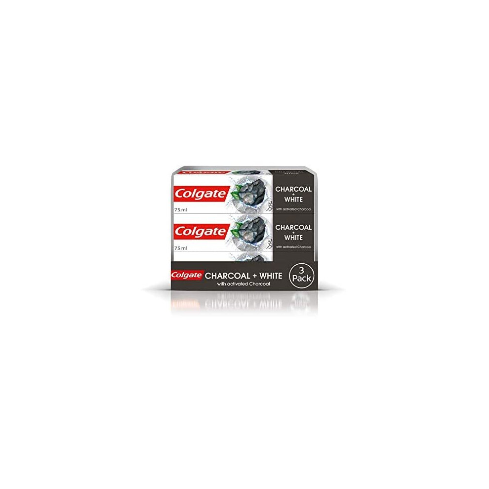 Colgate Natural Extracts Activated Charcoal + White Mint Toothpaste, 75 ml - Pack of 3