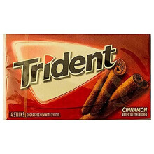 Trident Sugar Free Gum - Cinnamon 14 STICKS RED - 12 PACK