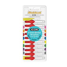 Stoddard Icon Red Standard Interdental Brush - 8 Bush Plus 2 Free Brush in 1 Pack