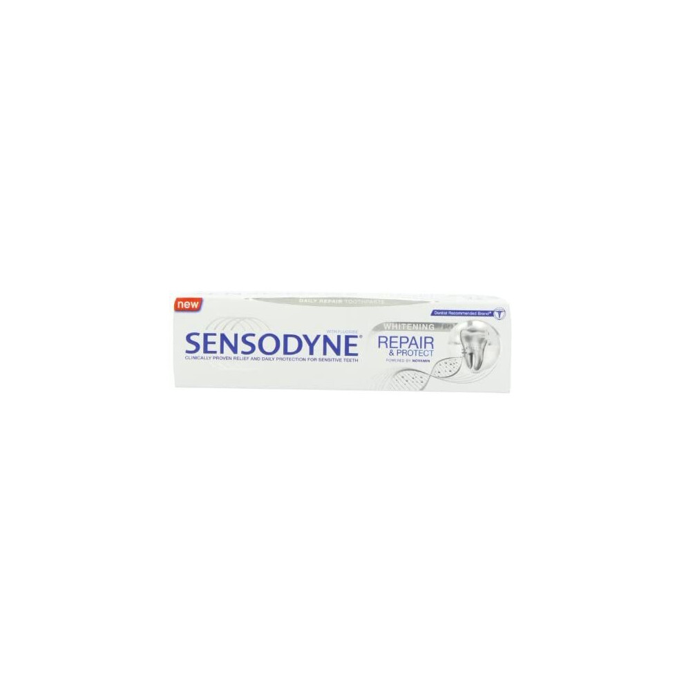 Sensodyne Whitening Sensitive Toothpaste, Repair & Protect Whitening, 75 ml, Pack of 3