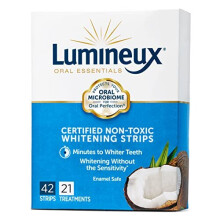 Oral Essentials Lumineux Teeth Whitening Strips- 21 Treatments Dentist Formulated and Certified Non Toxic - Sensitivity Free - NO Artificia
