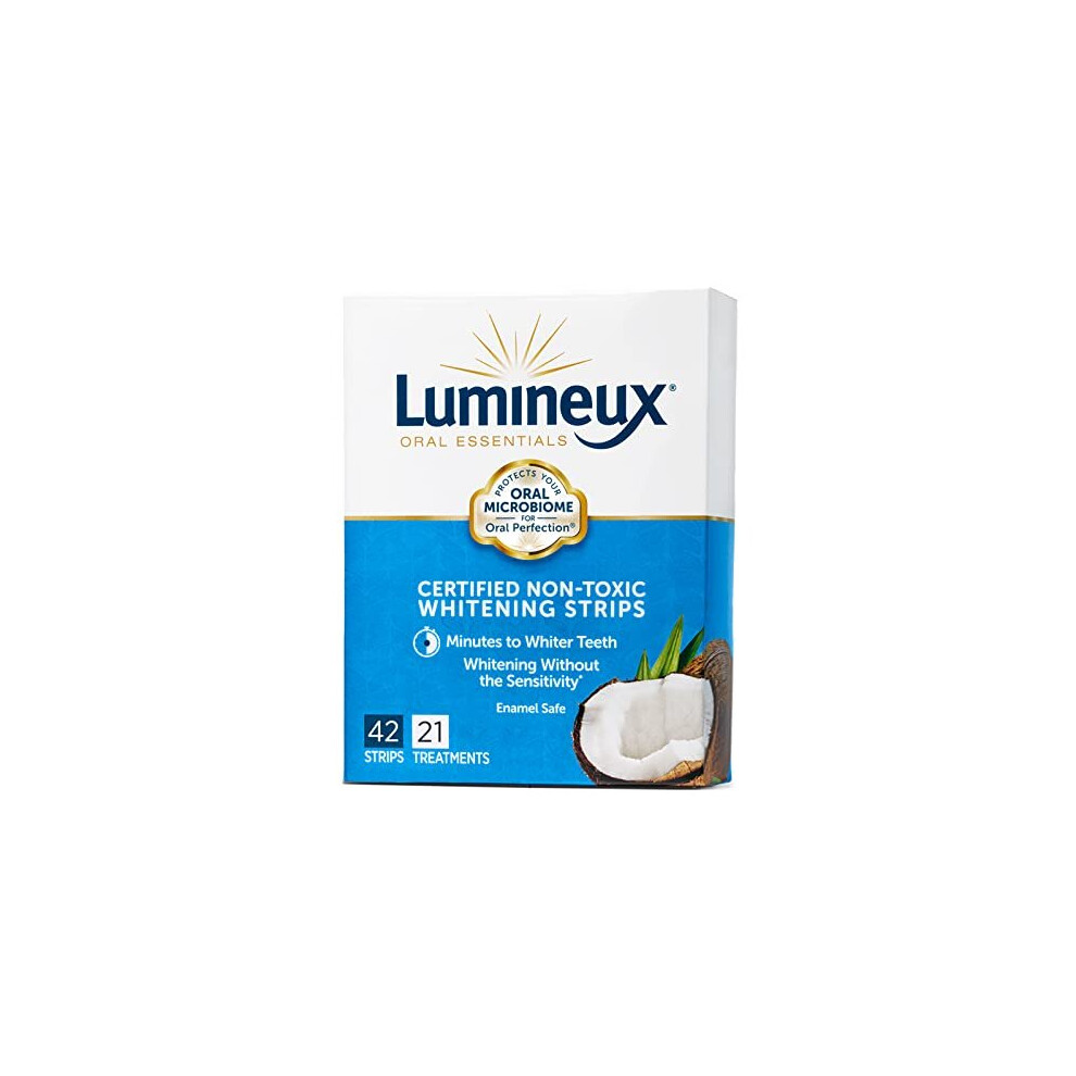 Oral Essentials Lumineux Teeth Whitening Strips- 21 Treatments Dentist Formulated and Certified Non Toxic - Sensitivity Free - NO Artificia