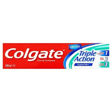 Colgate Triple Action Original Mint Fluoride Toothpaste, 100 ml, Pack of 12