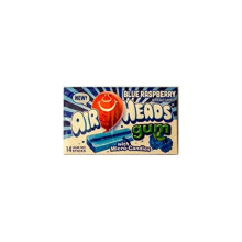 Air Heads Blue Raspberry Flavoured Sugarfree Chewing Gum With Micro Candies 14 Stick Pack