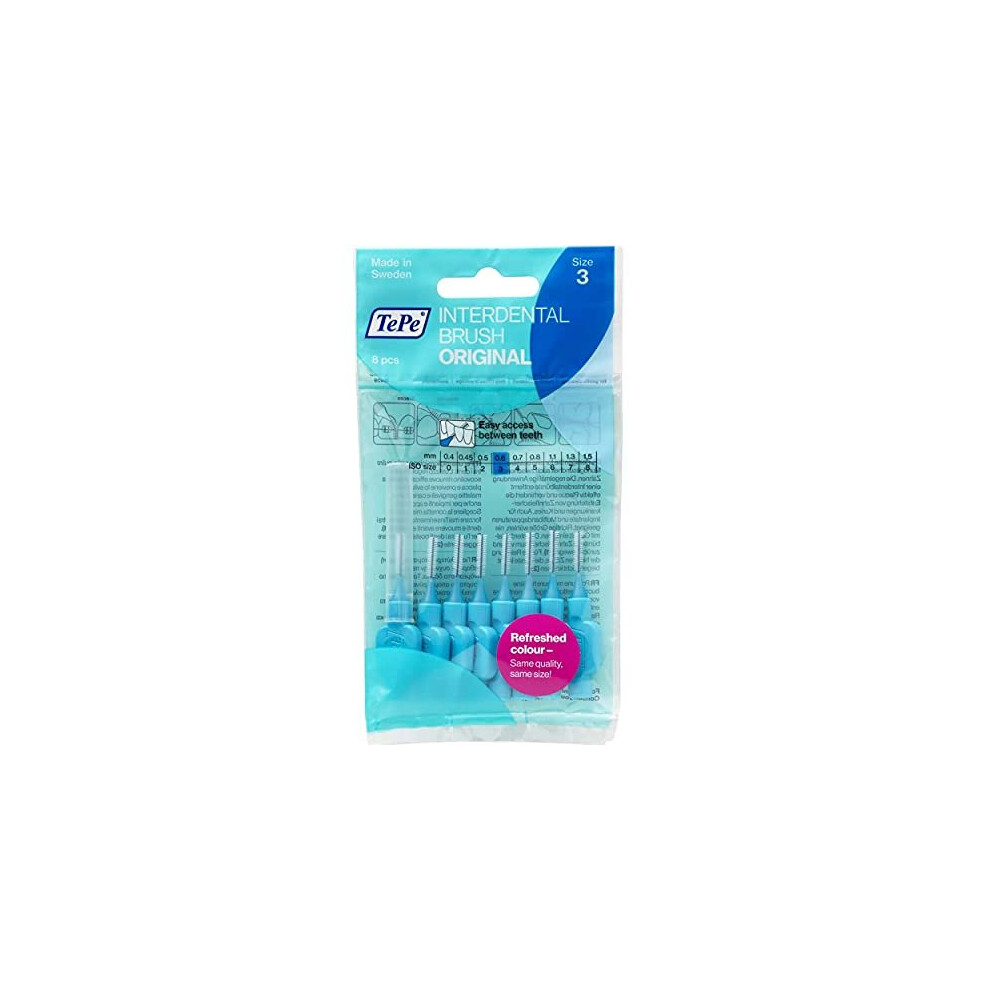 TePe Interdental Brushes 0.6mm Blue - 5 Packets of 8 (40 Brushes) by TePe