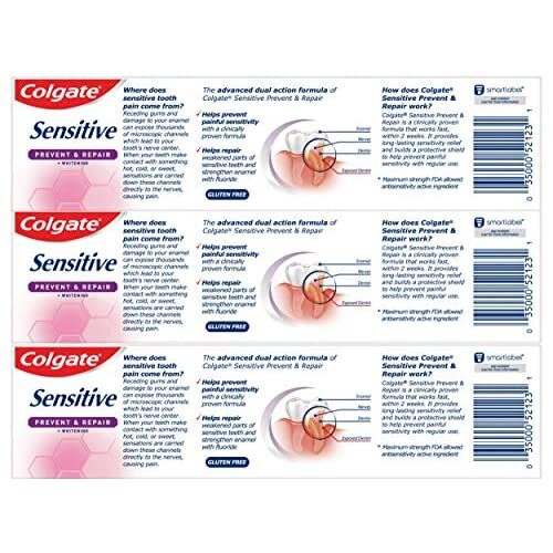 Colgate Colgate Sensitive Toothpaste, Prevent and Repair - Paste Formula (6 Ounce, 3 Count) 1