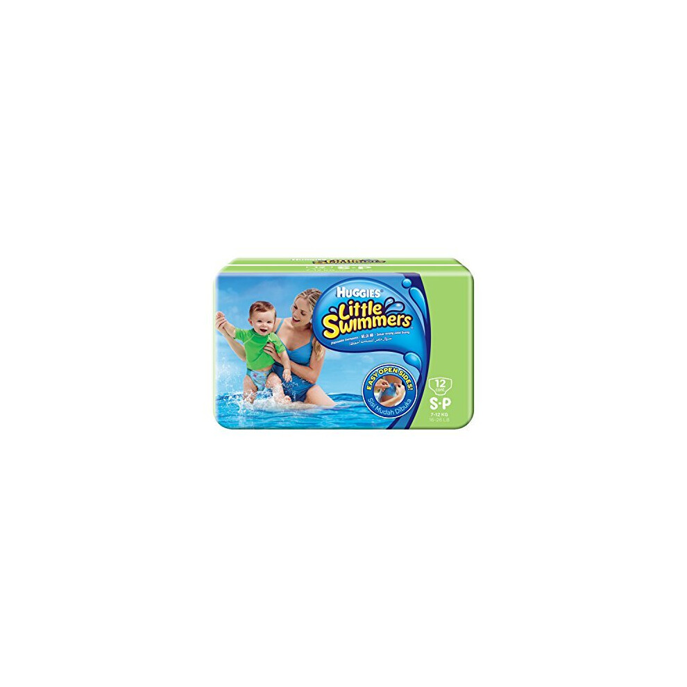 Huggies Little Swimmers Disposable Swim Nappies Size 3-4, Pack of 12