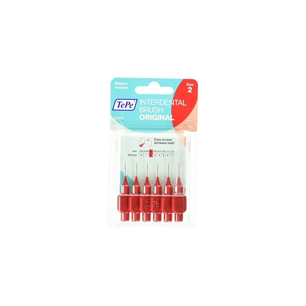 Tepe Red Interdental Brushes In Blister Packaging 0.5 Mm 3 X 6 Pieces
