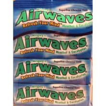 Airwaves Gum Menthol Chewing Gum. Case of 60