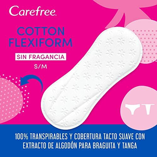 Carefree Panty Liners Flexiform White  Sanitary Pads Pack 1