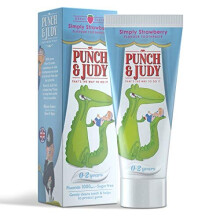 Punch & Judy - Baby Strawberry Flavour Toothpaste for 0-2 Years - Sugar Free, Fluoride 1000ppm, 50ml