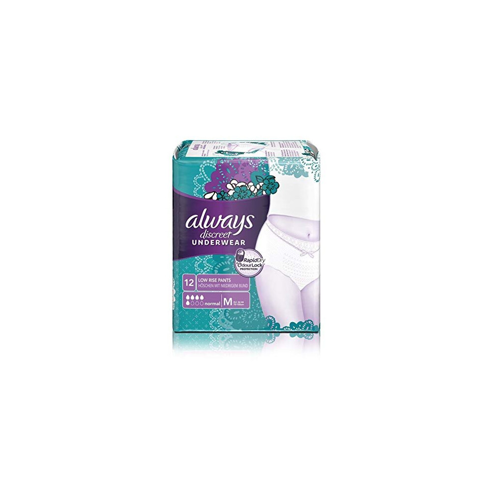 Always Discreet Medium Incontinence Pants - Pack of 12