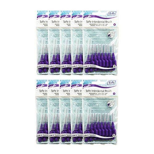 Tepe TePe InterDental Brushes Purple - 10 Packets (80 Brushes)
