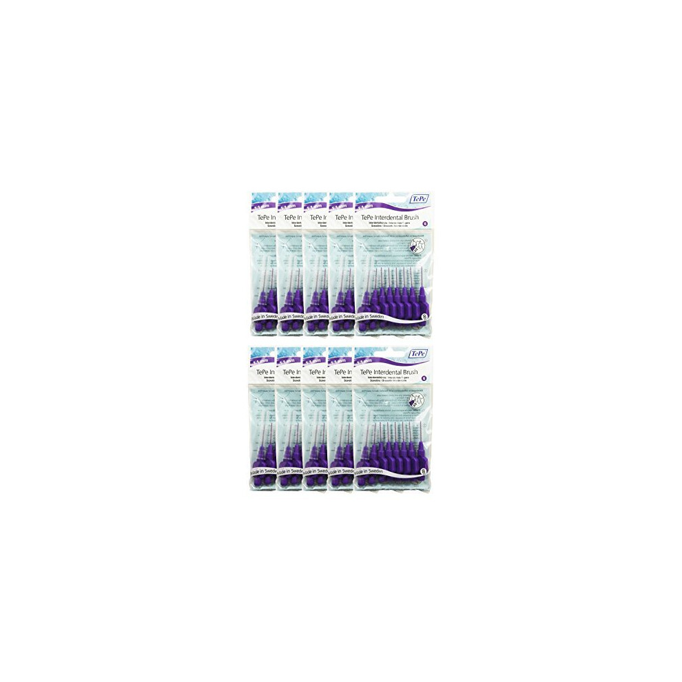 TePe InterDental Brushes Purple - 10 Packets (80 Brushes)