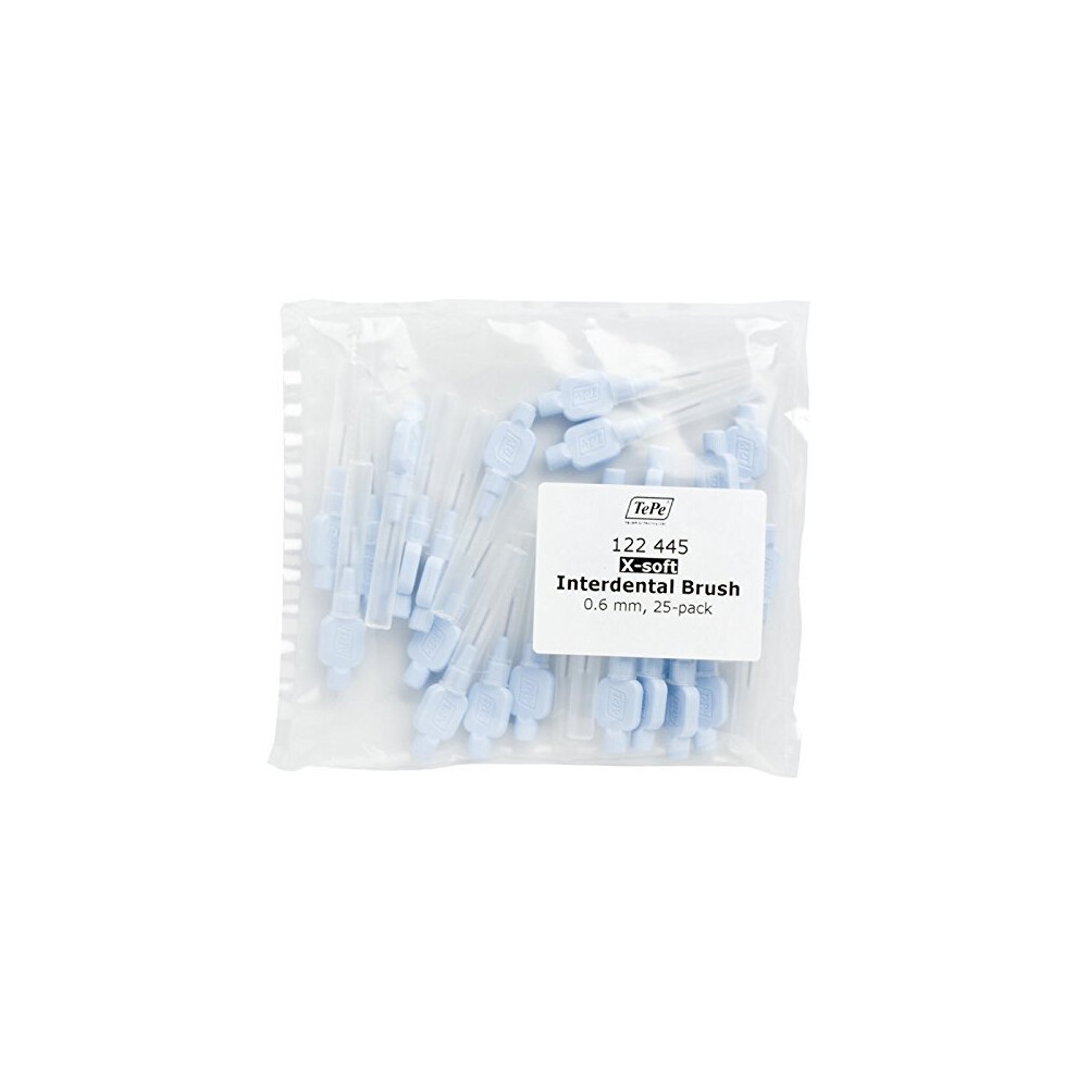 Tepe Light/Blue X-Soft Interdental Brushes 0.6 Mm Pack Of 25