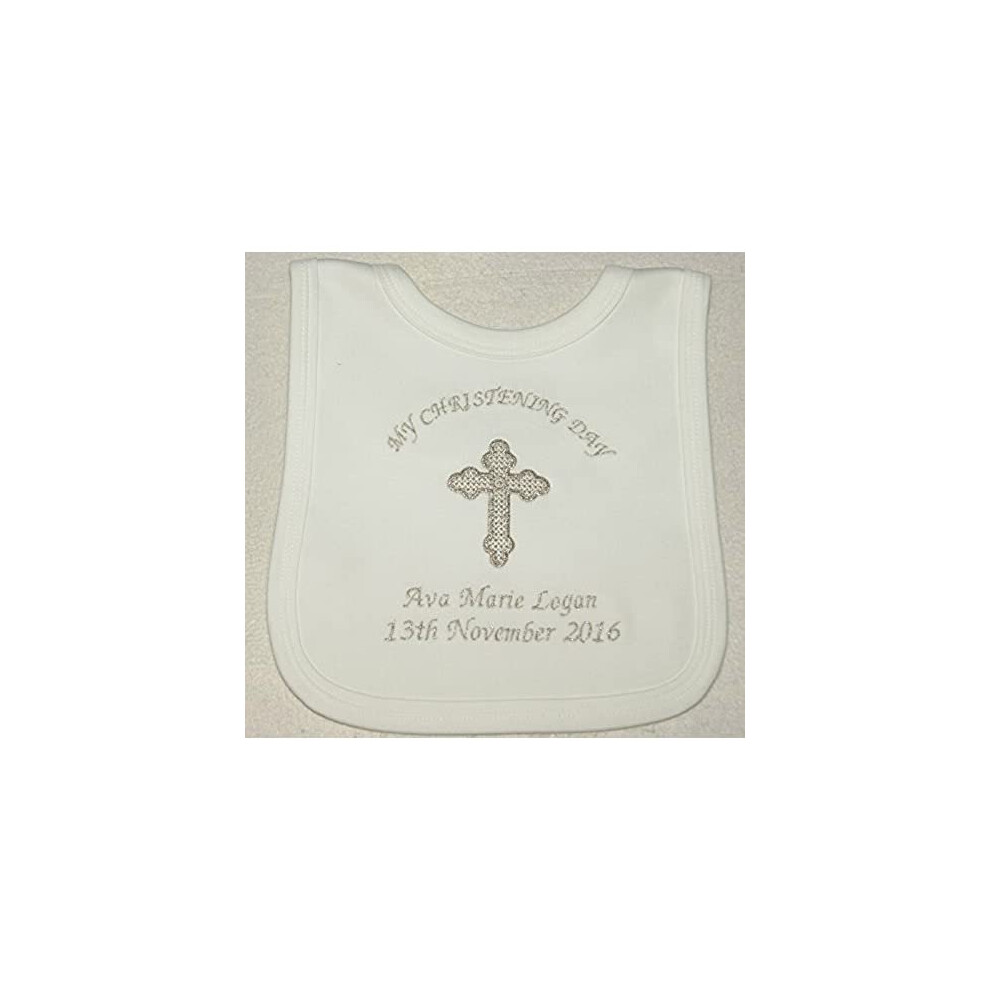 Personalised Baby Christening Bib Sew Sew Special