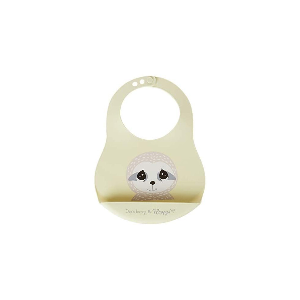 Sloth Bib, 10" X 7.25" Blue Precious Moments