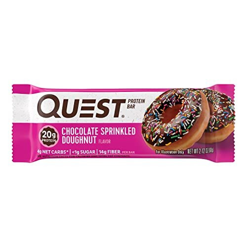 Quest Nutrition Chocolate Sprinkled Doughnut Protein Bar, 12-Count 1